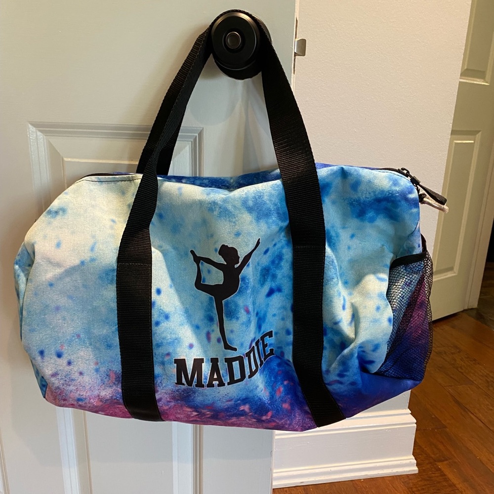 “Maddie” tie dye gymnast bag